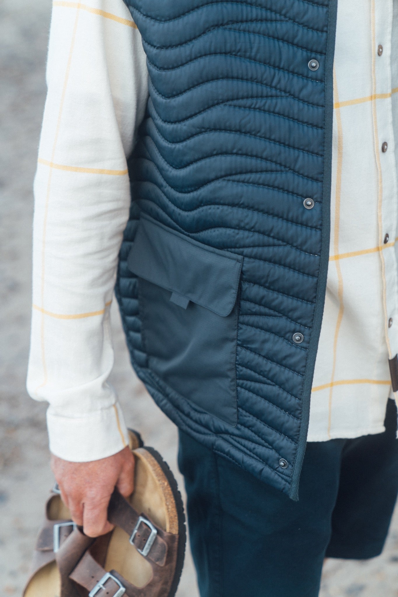 LAKOR Seaway Quilted Vest Jacket Blueberry
