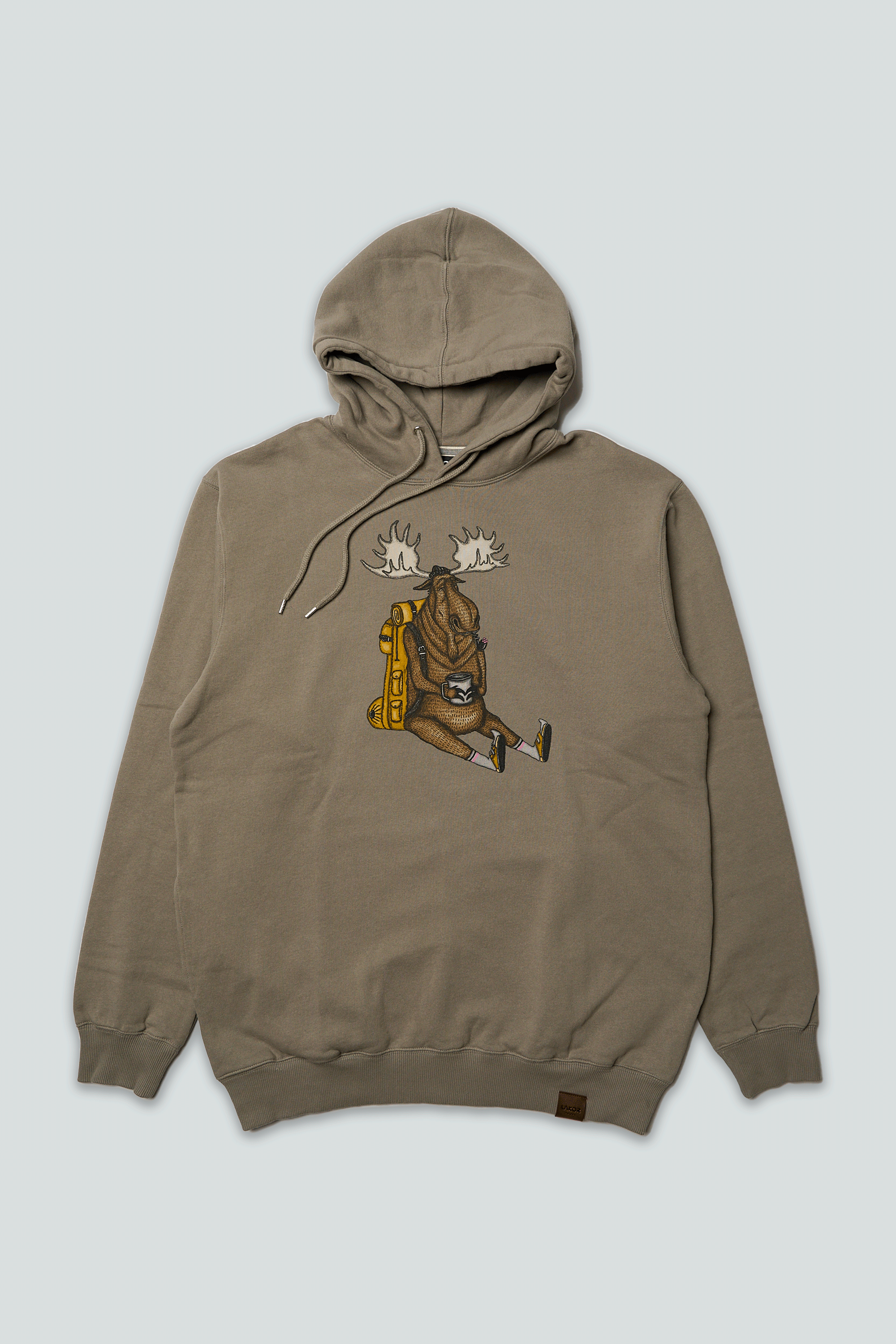 LAKOR Snooze Moose Hoodie Sweatshirt Fallen Rock