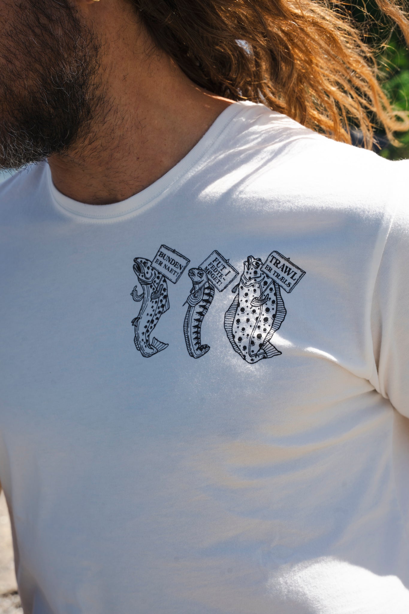 Fiskedemonstration T-shirt (Star White)