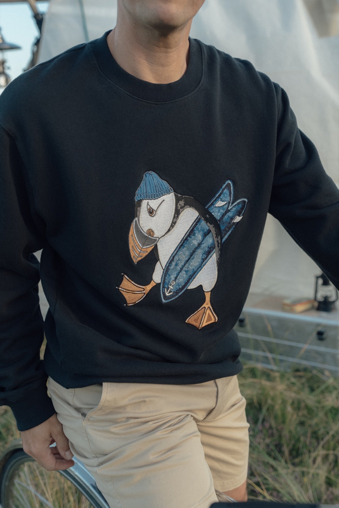 Surf's Up Crewneck - Moonless Night
