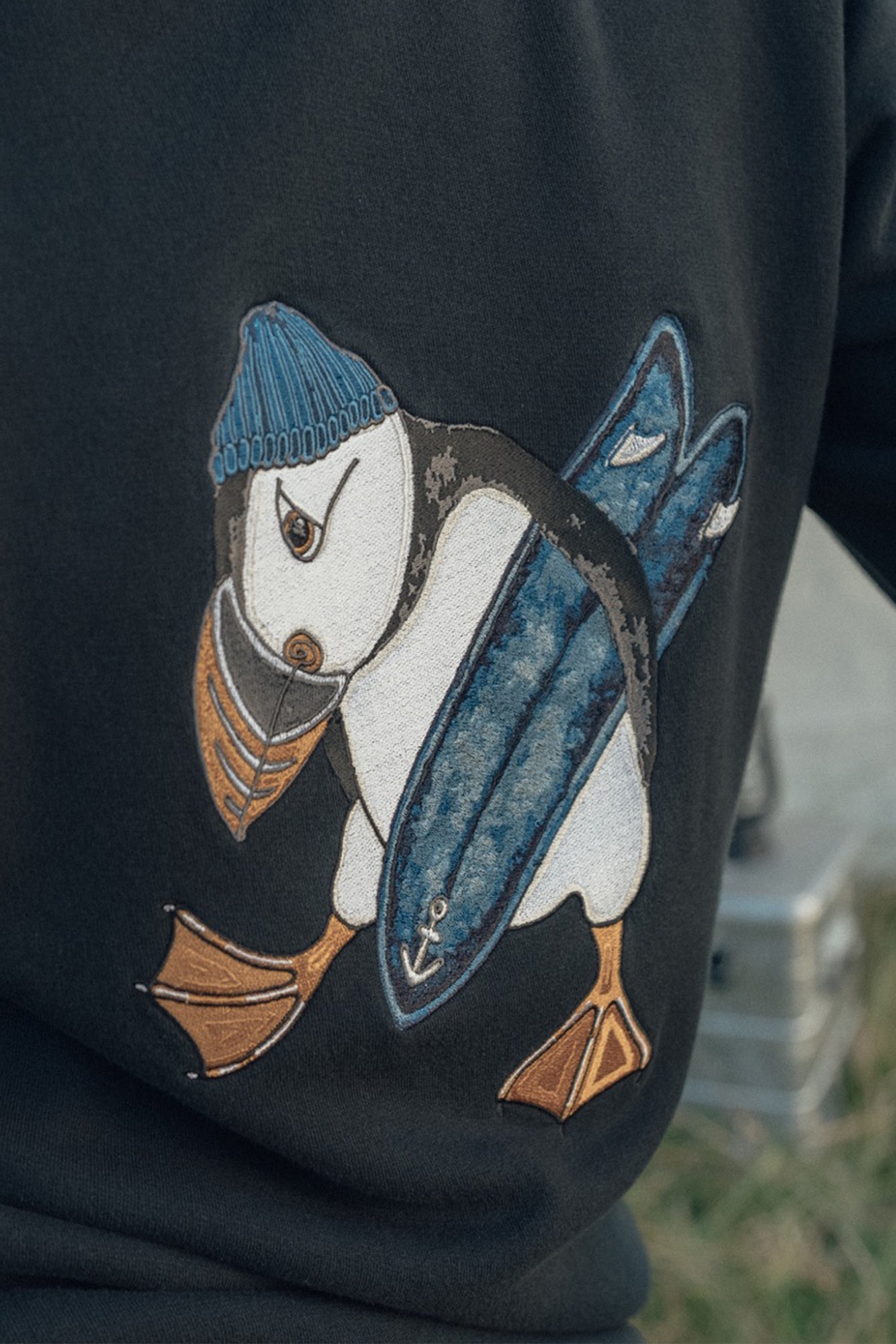 LAKOR Surf's Up Crewneck Sweatshirt Moonless Night