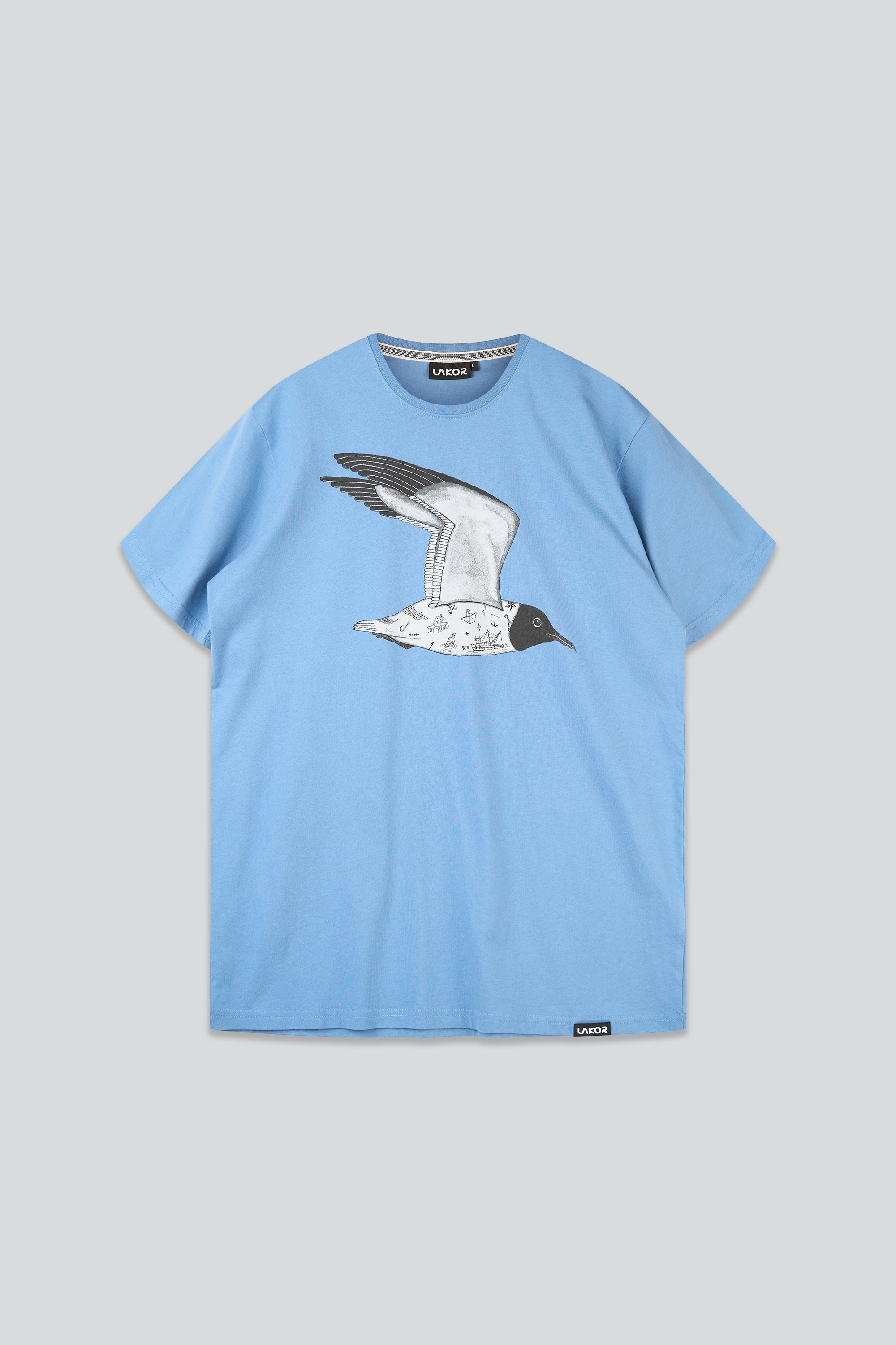 LAKOR Tattooed Seagull T-shirt T-Shirt Captains Blue