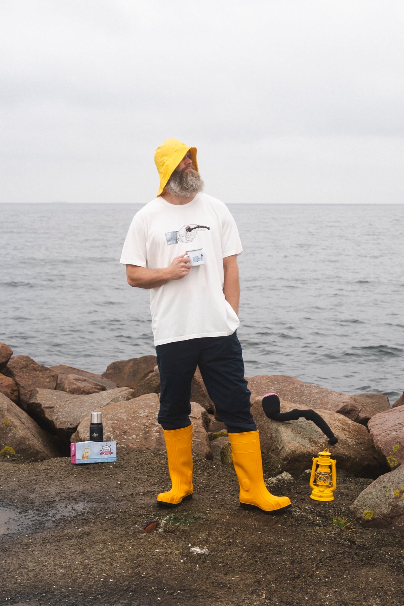 LAKOR The Pointing Pipe T-shirt T-Shirt Star White