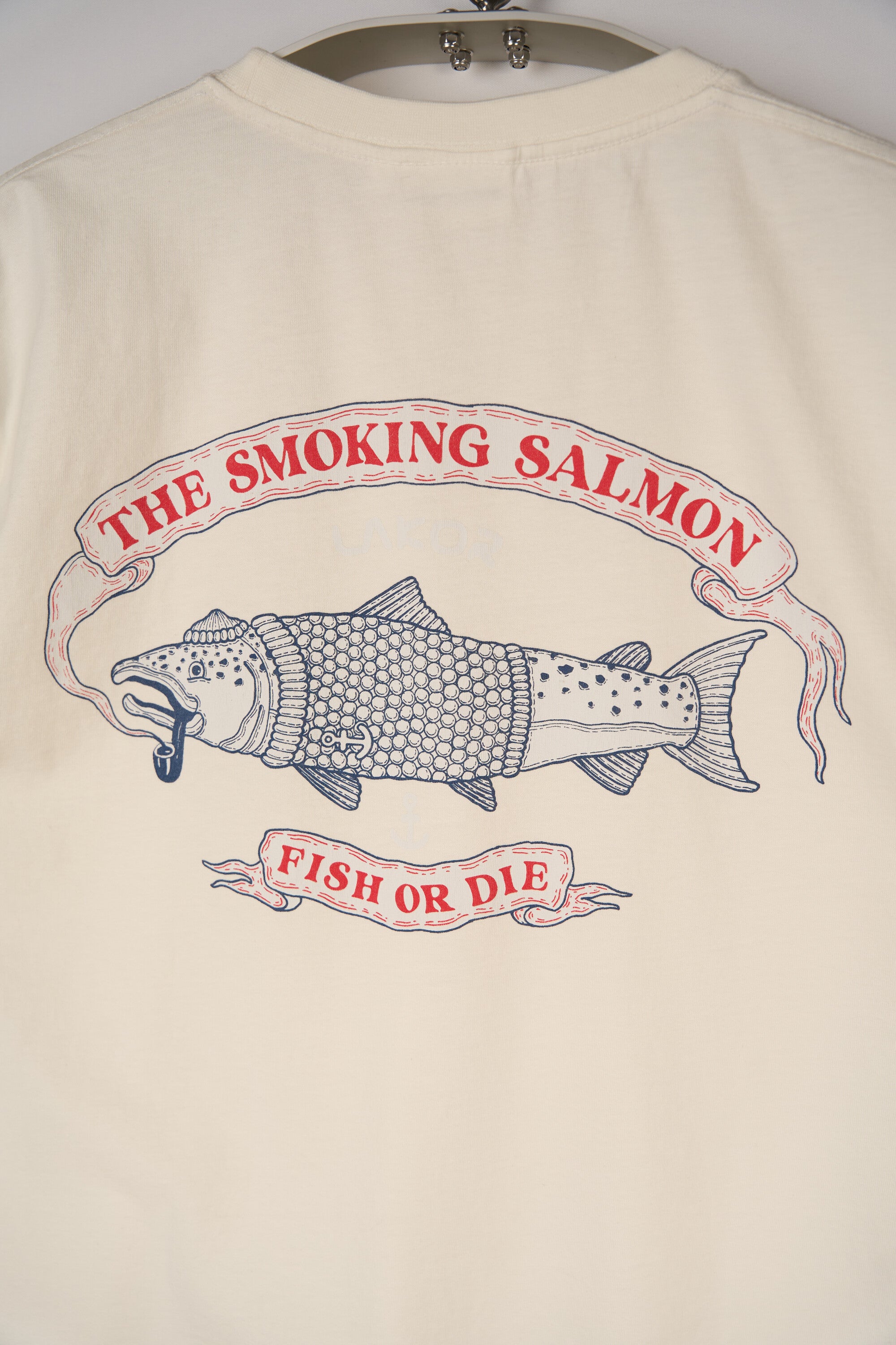 LAKOR The Smoking Salmon T-shirt T-Shirt Star White