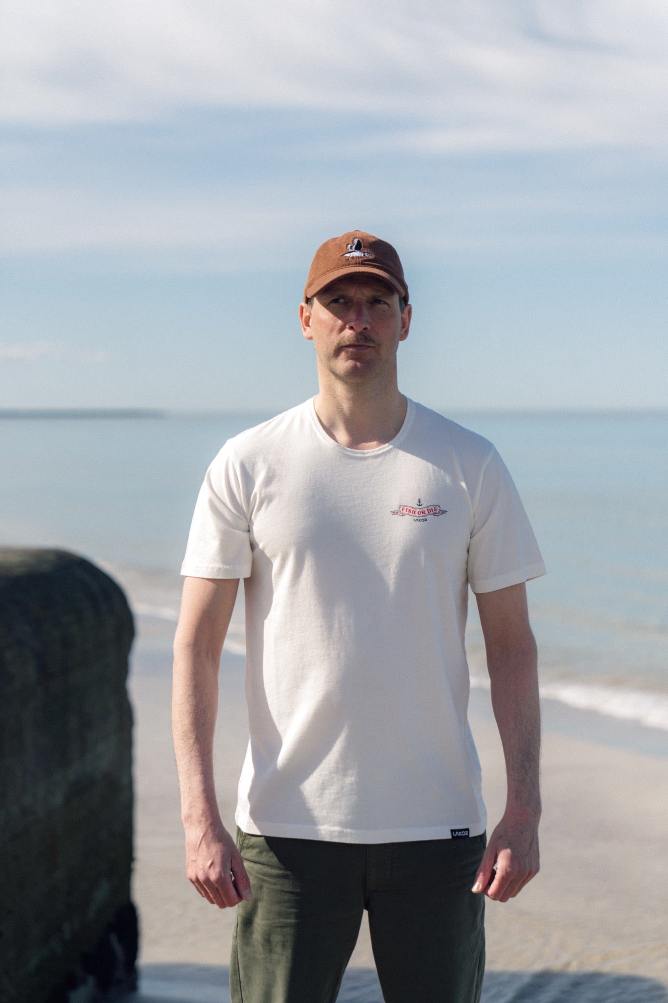 LAKOR The Smoking Salmon T-shirt T-Shirt Star White