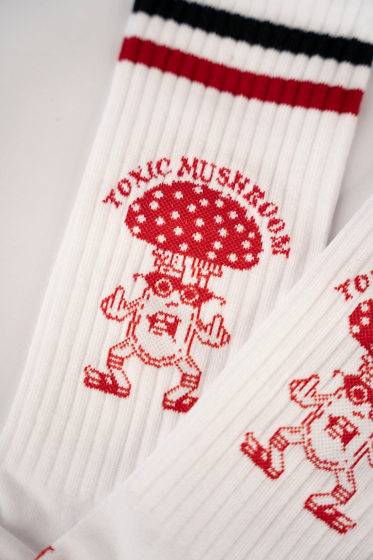 Toxic Mushroom Socks - White