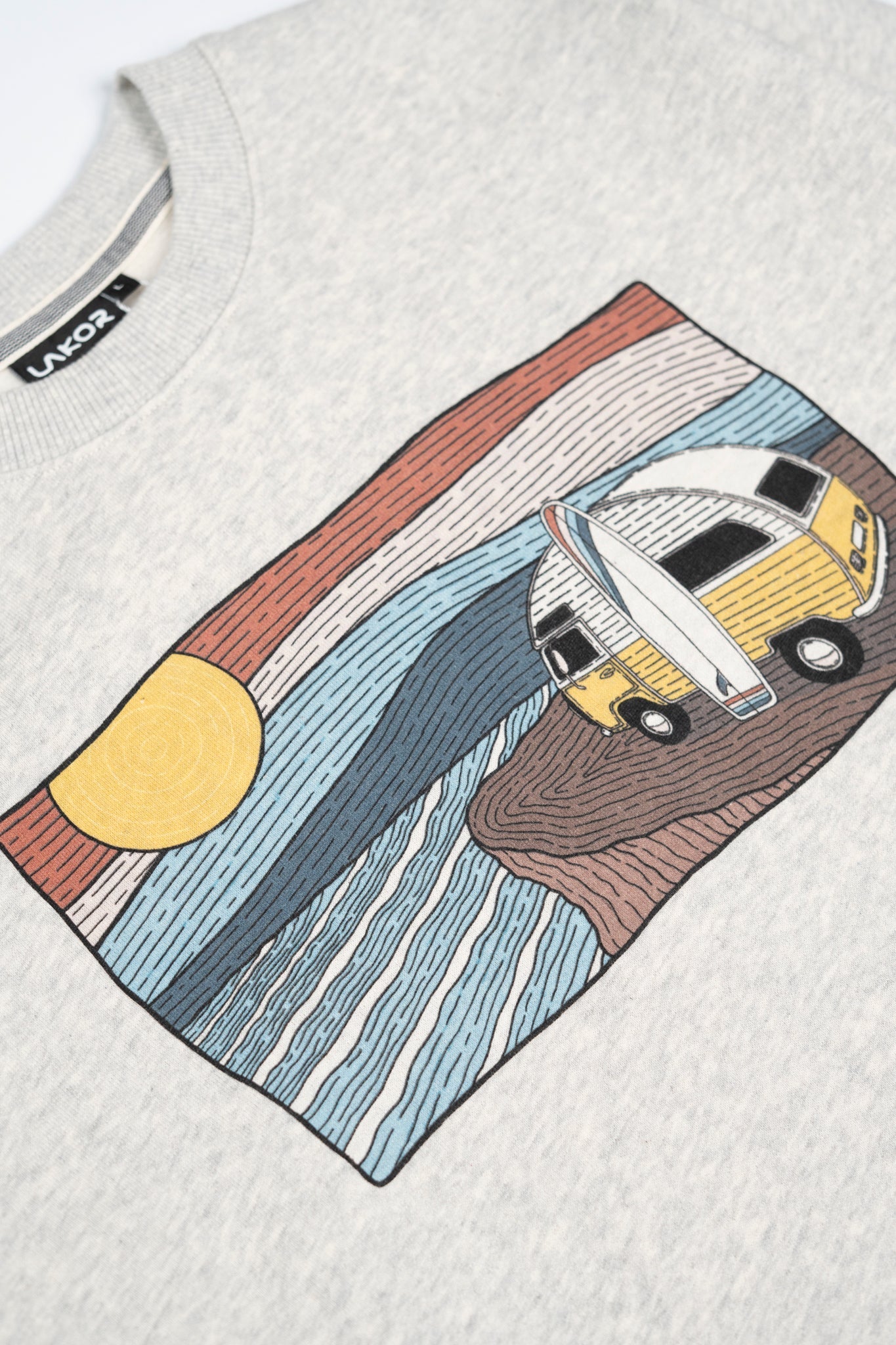 LAKOR Trippin' Crewneck Sweatshirt Oatmeal Melange