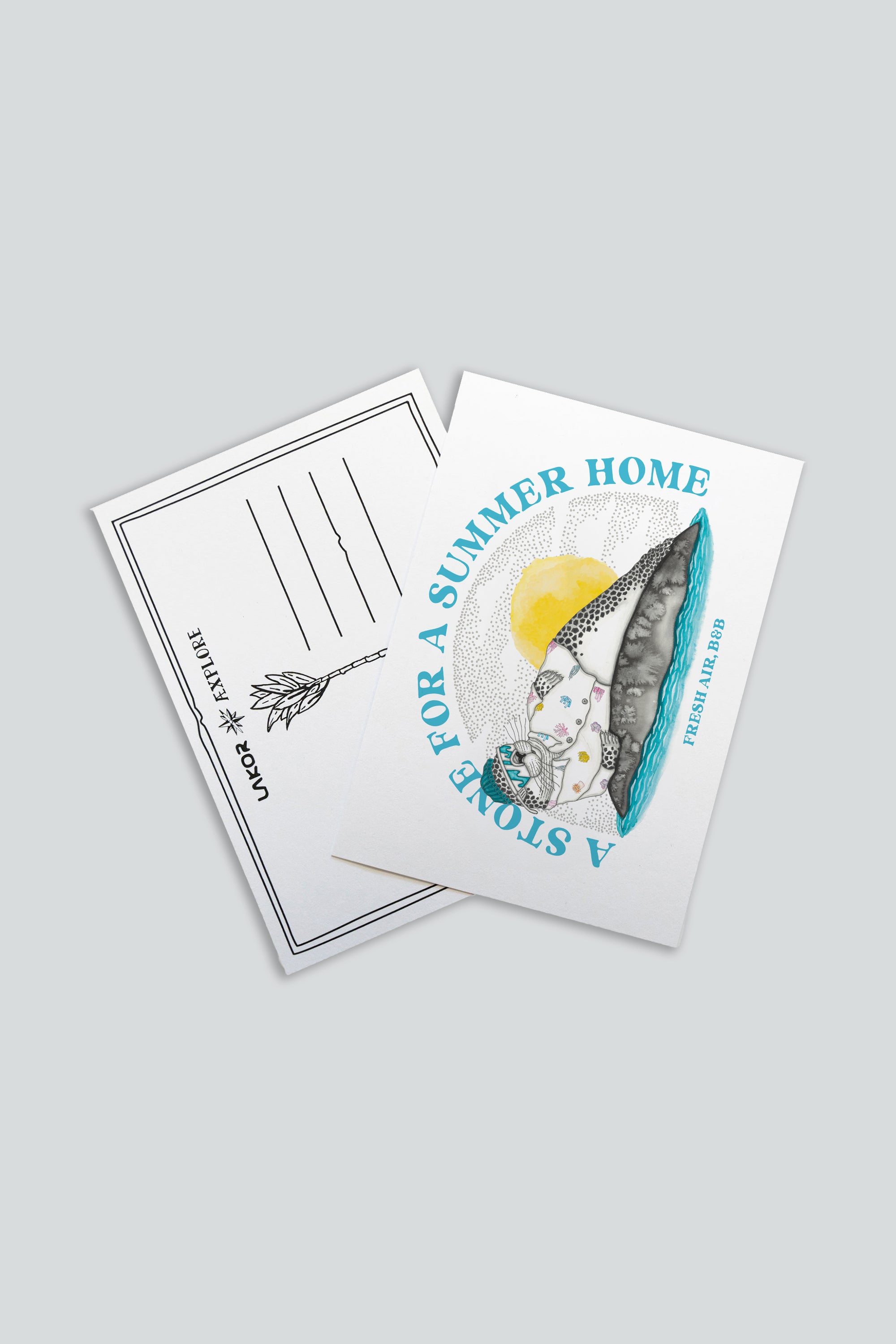 LAKOR VACATION Stone Postcard Postcard White