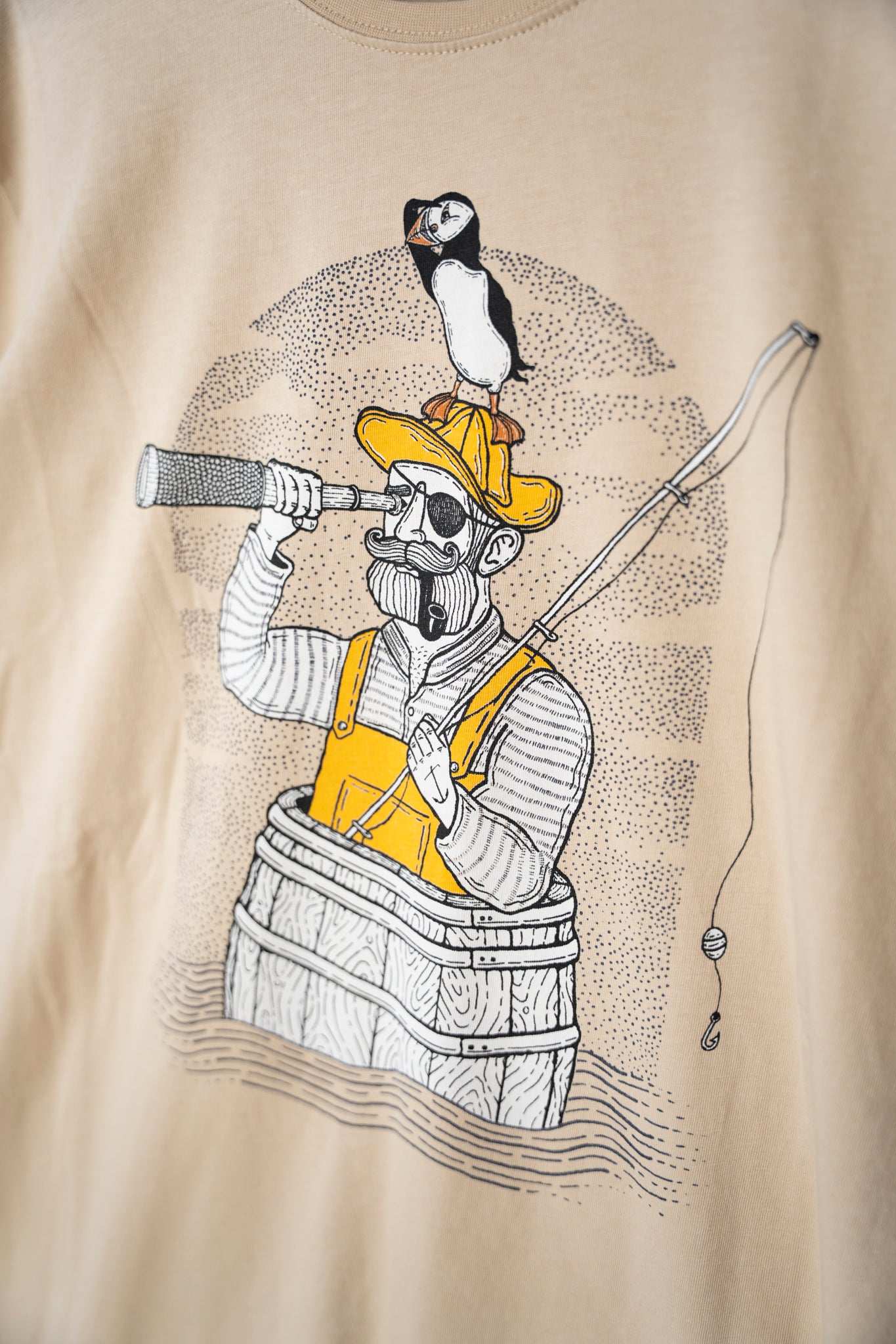 Fishing in a Barrel T-shirt (White Pepper)