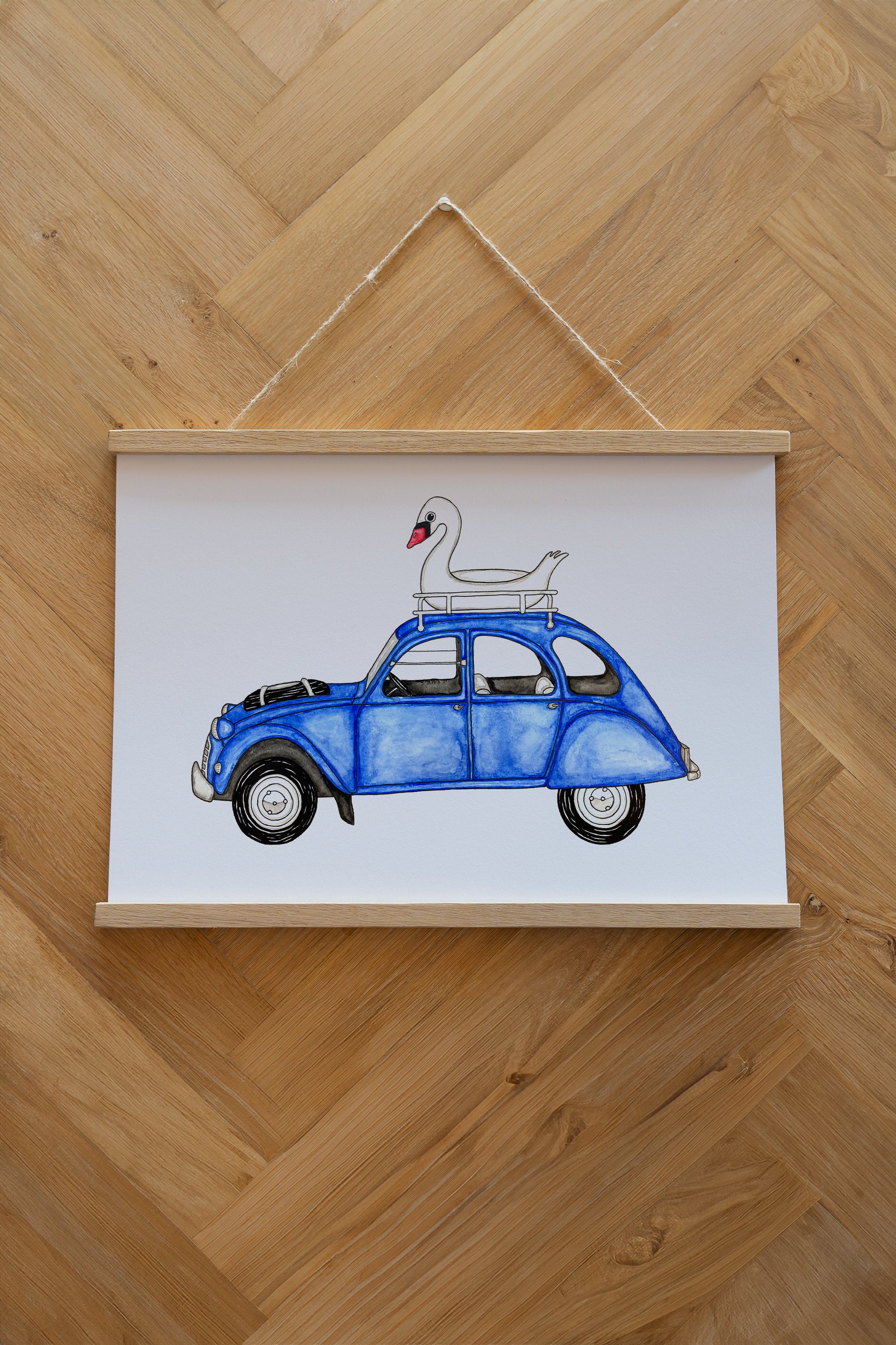 Swan on Wheels Plakat